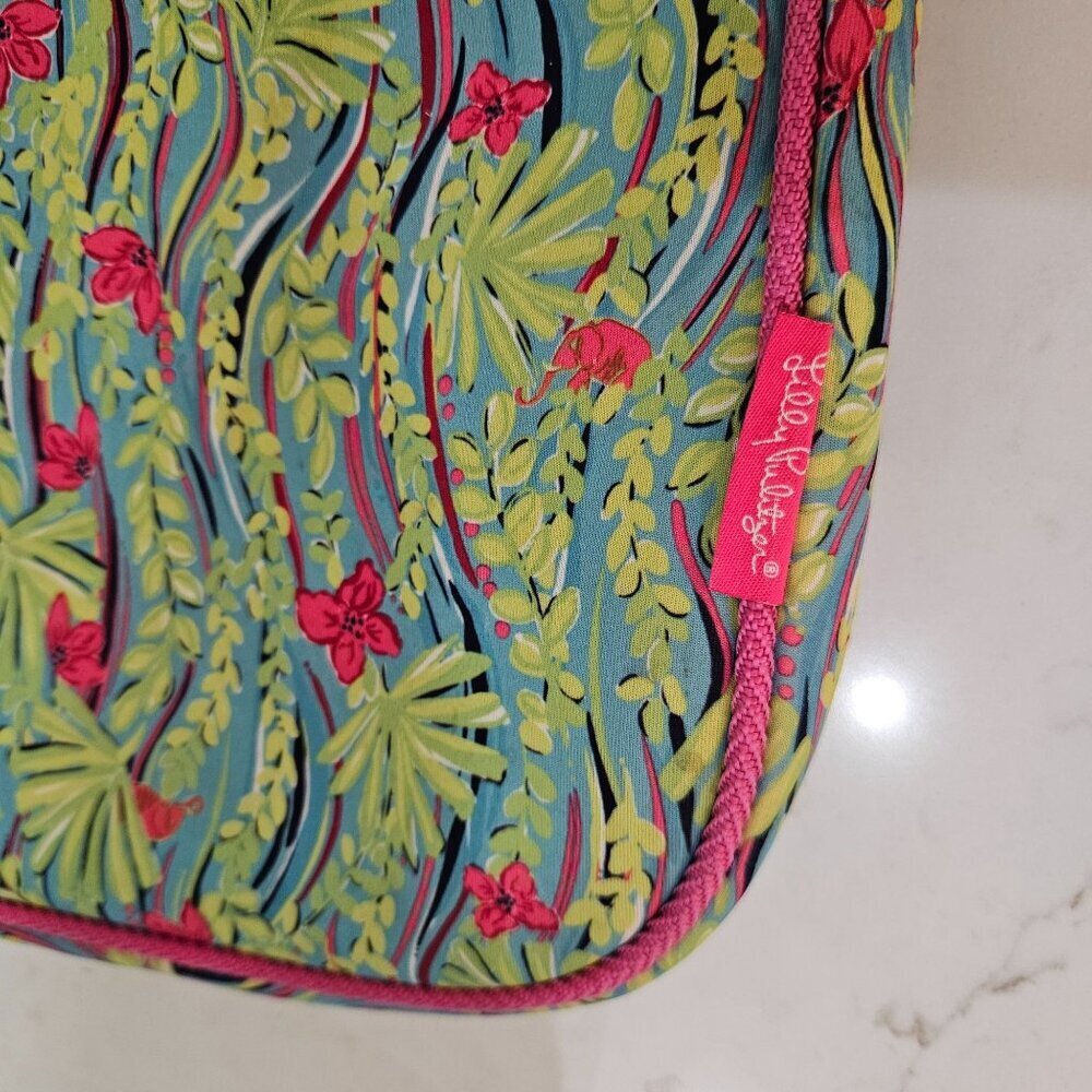 Lilly Pulitzer Neoprene Laptop Tote Satchel Messenger Bag 11" x 16" - Picture 7 of 11